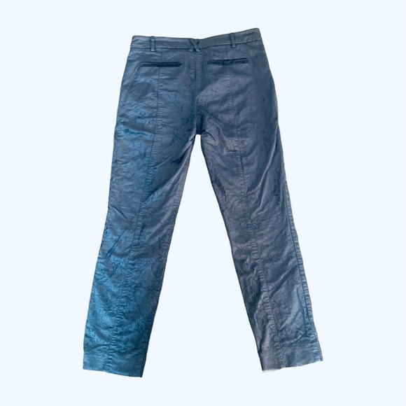 Anthropologie The Essential Slim Trousers in Sky Blue Velvet Size 2 - Picture 3 of 9